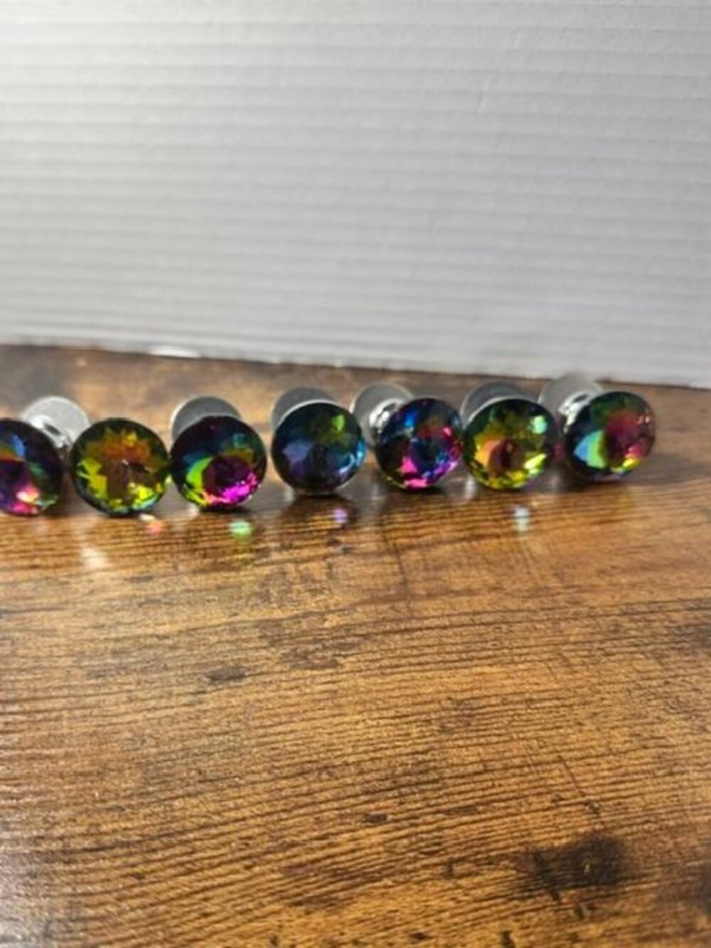 * Rainbow Gem Drawer/Cabinet Pulls Set Of 7    1.5 in.